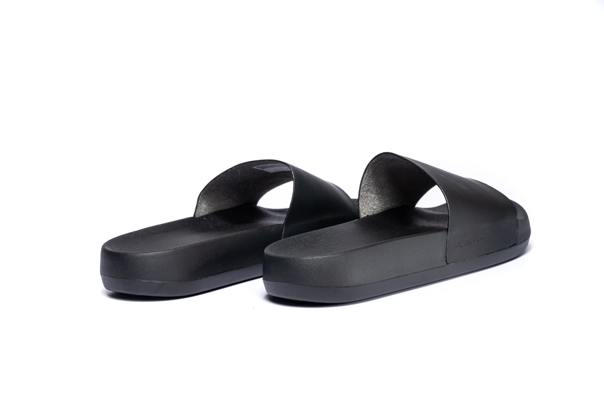 Plain black 2024 slides womens