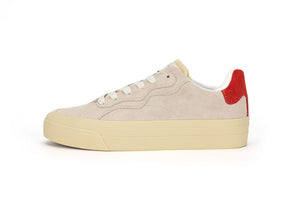 Women's No Name Suede Off White Red